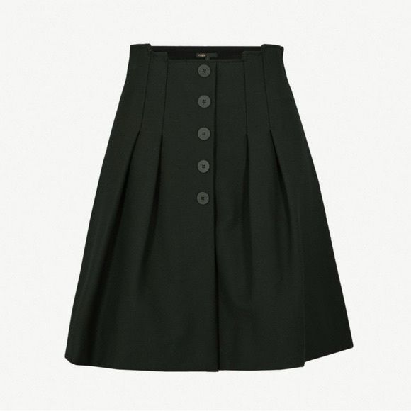 Dresses & Skirts - Maje Jioma Pleated Flared ALine Mini Skirt Black Size 38
